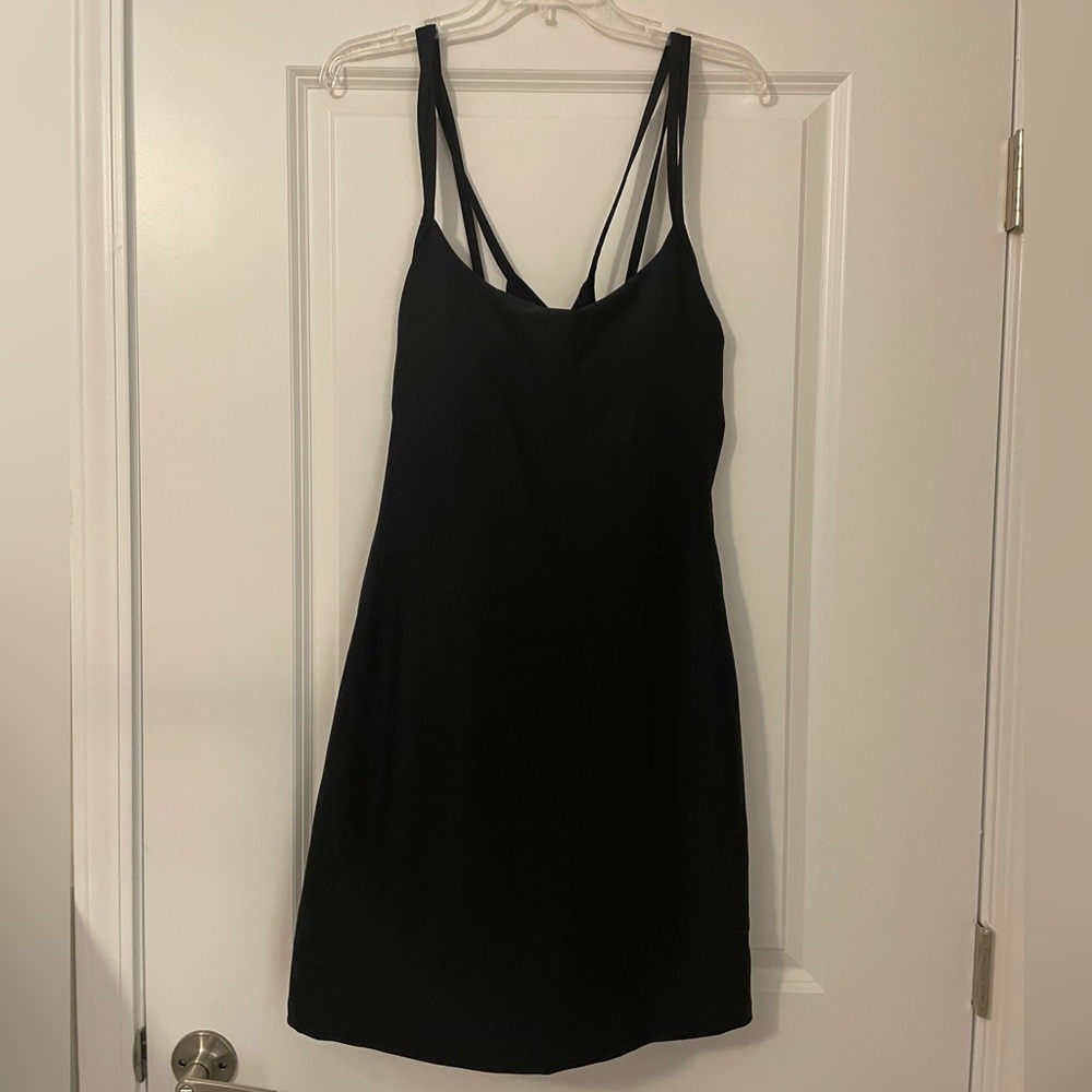 NWT Abercrombie & Fitch YPB Sculptlux black strappy mini dress